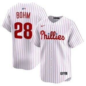 NWT Mens‎ Small Nike Limited MLB Philadelphia Phillies Alec Bohm #28 Home Jersey